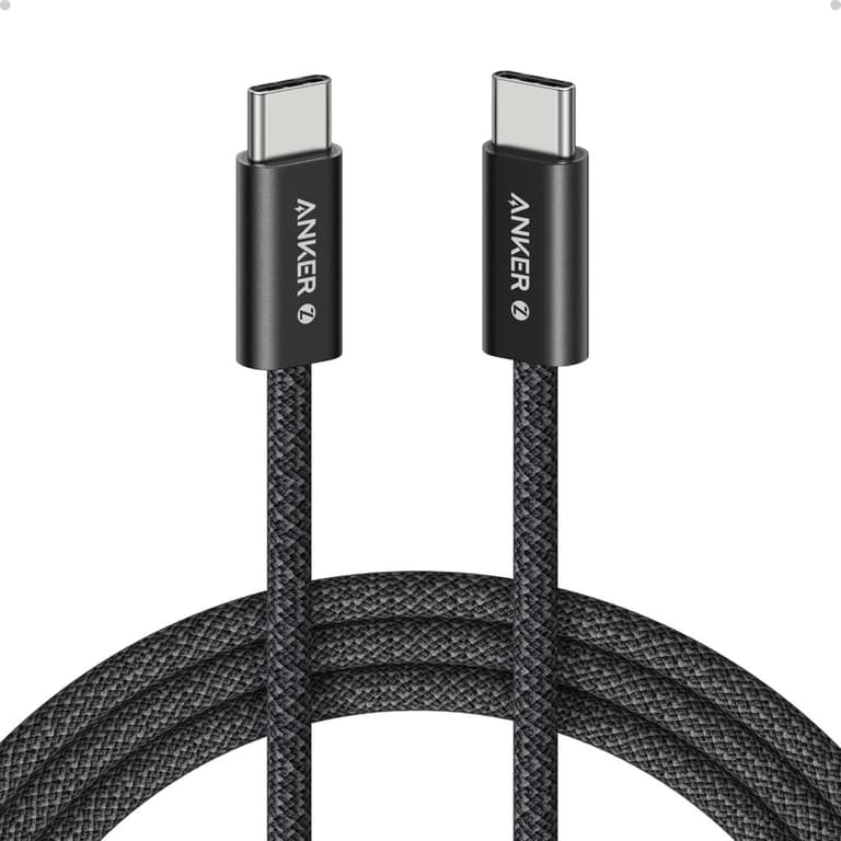 Anker Zolo 240W USB Type-C to USB Type-C Cable, Braided and Dirt-Free Type C Fast Charging 1.5m Cable - Black