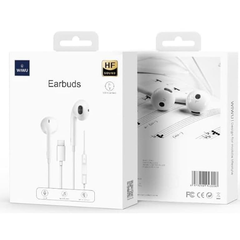 WIWU Earbuds 303 Type-C Connector 1.3m - White