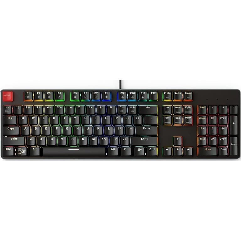 Glorious Custom Gaming Keyboard - GMMK 100% Percent Full Size - USB Wired Mechanical Keyboard - RGB Hot Swappable Switches & Keycaps - Black Metal Top Plate