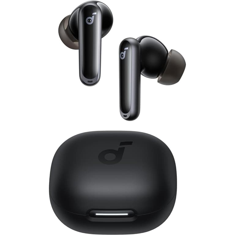 Anker Soundcore P40i Bluetooth Headphones, 11mm Drivers, Adaptive ANC, 6 Mics, AI Clear Calls, Wireless Charging Compatible, BT5.3, IPX5 Water-Resistant, up to 60H Playtime, Built-In Phone Stand - Black