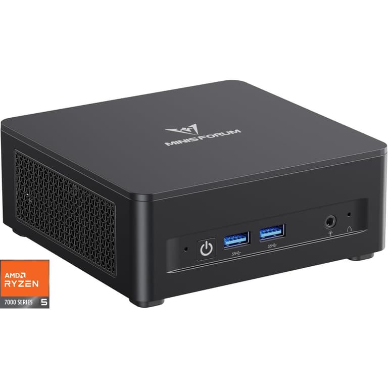 MINISFORUM UM760 Slim Mini PC 7Gen AMD Ryzen 5 7640HS High Performance Series 6-Cores Compact & Powerful Barebone For Home & Business