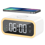 WIWU Wi-W015 Wireless Charger 15W Phone Charging Stand Alarm Clock Night Light - White product image