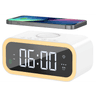 WIWU Wi-W015 Wireless Charger 15W Phone Charging Stand Alarm Clock Night Light - White product thumbnail 1
