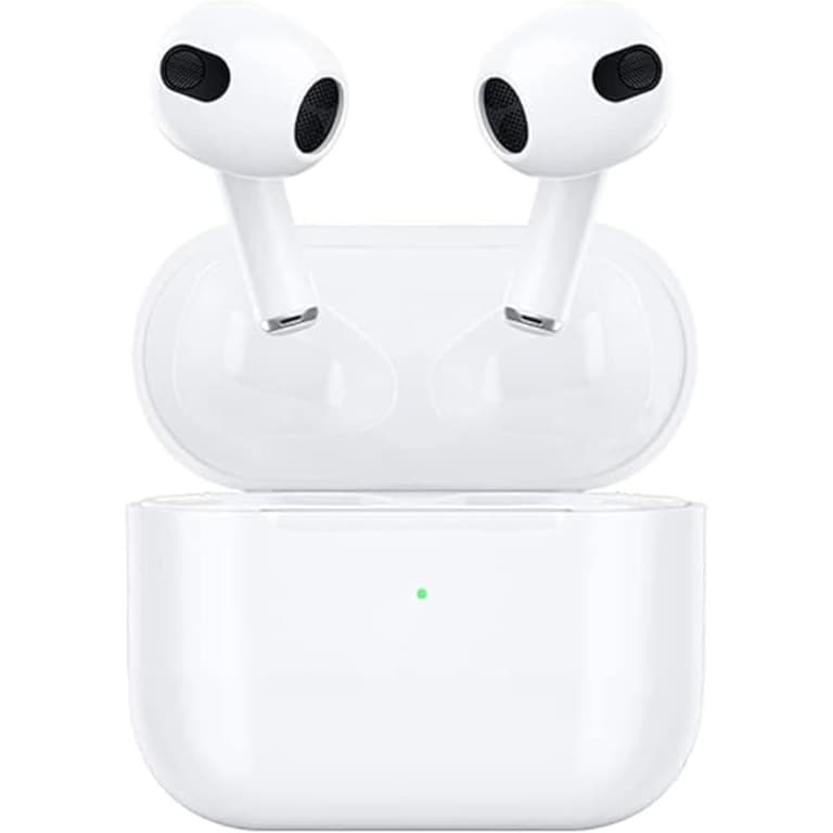 WiWU Airbuds 3 SE True Wireless Earbuds, 3rd Gen Bluetooth Earphones, HIFI Sound, MagSafe & USB-C Charging, Long Battery Life, Spatial Audio, Anti-Fingerprint Silicone Case, Noise Isolation UP to 40 Hours Standby Power- White