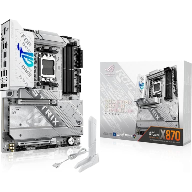 ASUS ROG STRIX X870-A GAMING WIFI 7 ATX AMD X870 4x DIMM DDR5 Slots, 256GB Max Memory, 4x M.2 Slots, 1x PCIe 5.0, 1x PCIe 4.0, HDMI Port, DisplayPort