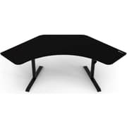 Arozzi Arena Angelo L Shaped Gaming Desk, PC Gaming Desk L Shape, Height Adjustable L Shaped Standing Desk for Home Office, Computer Desk with Full Coverage Mouse Pad , Pure Black product image