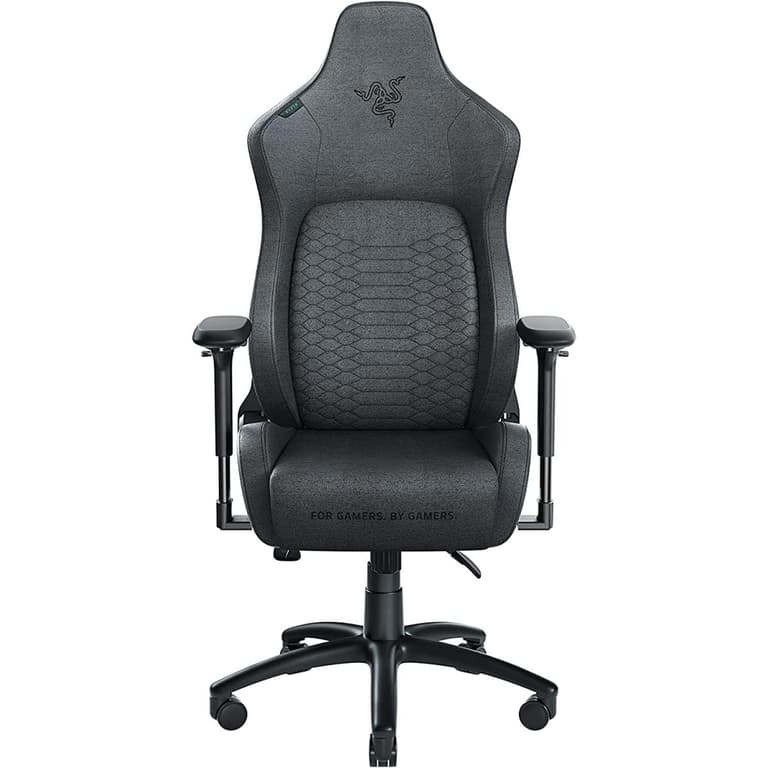 RAZER Iskur V2 Gaming Chair, High Density Foam Cushions, Functional Fabric , 4D Armrests, 136kg Max Weight, Swivels & Responds, Reactive Seat Tilt & Up to 152° Recline, Dark Gray