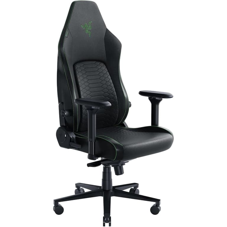 RAZER Iskur V2 Gaming Chair, High Density Foam Cushions, EPU Leather, 4D Armrests, 136kg Max Weight, Swivels & Responds, Reactive Seat Tilt & Up to 152° Recline, Green