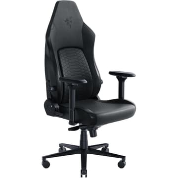 RAZER Iskur V2 Gaming Chair, High Density Foam Cushions, EPU Leather, 4D Armrests, 136kg Max Weight, Swivels & Responds, Reactive Seat Tilt & Up to 152° Recline, Black