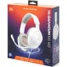 JBL Quantum 100M2 Wired Gaming Headphones, 40mm Dynamic Drivers, Detachable Boom, Directional Microphone Pick-Up Pattern, Fabric-Covered Memory Foam Ear Cushions, 1.2m Cable, White product thumbnail 1