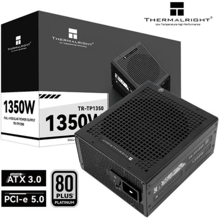 Thermalright Power 1350W 80+ Platinum Full Modular 140mm Smart Start/Stop Fan Japanese Capacitors ATX 3.0 PCI-E 5.0 Ready