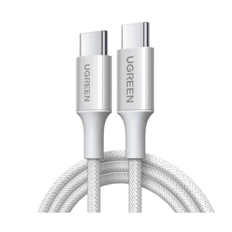 UGREEN L501 Type-C To Type-C 60W 3A Fast Data Charging Cable 2m - White