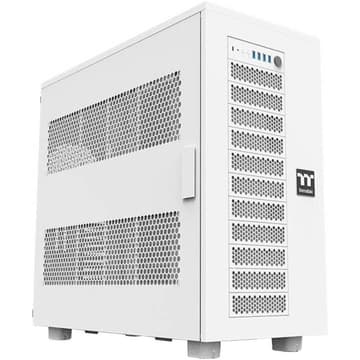 Thermaltake AX700 Super Tower PC Case, Up to 420mm AIO-Radiator & 18x Fan Support, 2x Perforated Side Panels, Steel Panel, SPCC Material, Dust Filters, White