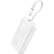 Anker A1688 Zolo Portable Charger, 10,000mAh 30W Power Bank with Built-in Lanyard USB-C Cable for Travel, Fast Charging Battery Pack - White product image