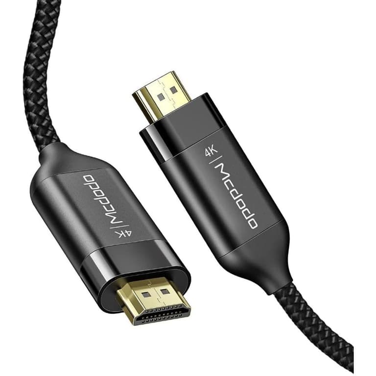 Mcdodo CA-7180 High Speed Braided Nylon HDMI 2.0 Cable, Full HD 1080p, HDR, HDCP 2.2,4K UHD 2160p, for PS3 PS4 Xbox One 360 HDTV Apple TV, 2m - Black