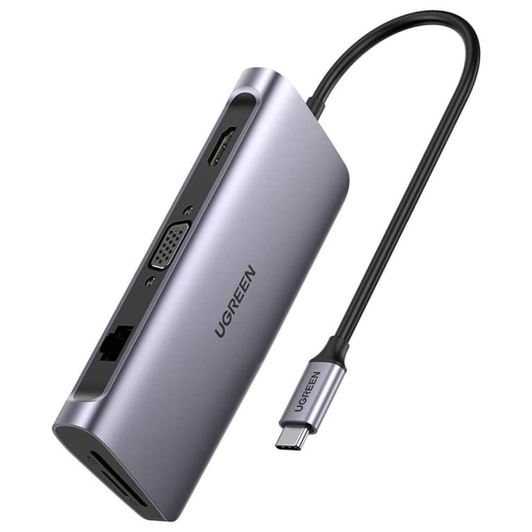UGREEN CM179 9-in-1 USB Type-C Multifunction Adapter (HDMI / VGA / Gigabit Ethernet / Card Reader / USB-A)