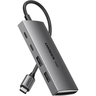 UGREEN CM480 USB C Hub 10Gbps, 4 Ports USB 3.2 HUB with 2 USB-C 3.2 and 2 USB-A 3.2, USB Port Extender for MacBook Pro, MacBook Air, Acer Aspire, HP Laptops, iPad Pro, iPhone 15/15 Pro Max