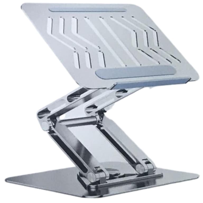 RTAKO RS-CP84S Laptop Stand 3-Level Adjustable Laptop Stand With 360 3D Roating Base - Silver