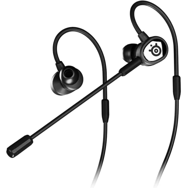 SteelSeries TUSQ In-Ear Wired Mobile Gaming Headset, Dynamic Composite Sound Drivers, Dual Microphone, 3 Sizes of Best-in Class Silicone Ear Tips, 3.5mm Connector, Black