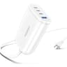 THREEKEY 65W USB C Multiport Charger,4 Ports Fast Gan Charger USB C Desktop Charging Station/Hub Compatible with iPhone 14 Pro, Galaxy S22 Ultra, iPad Pro, MacBook Pro/Air, Steam Deck,Laptops,Tablets - White product thumbnail 1
