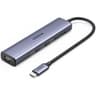 UGREEN CM475 5 in 1 Type-C to 3 USB 3.0+HDMI 4K60Hz +RJ45 (Gigabit) Converter product thumbnail 1