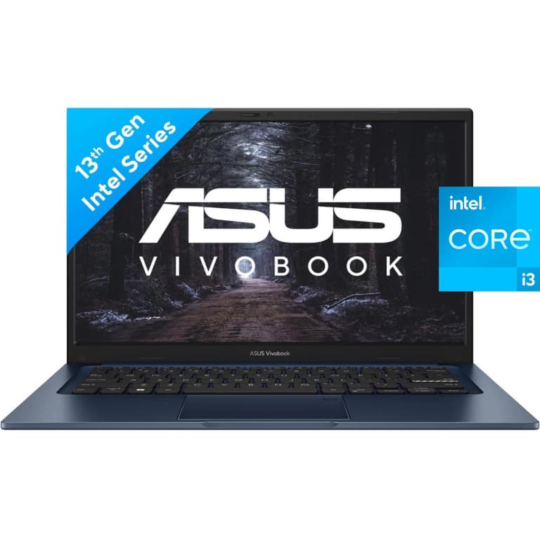 ASUS NEW Vivobook 14 (2023) X1404VA NEW 13th Gen Intel Core i3 6-Cores Thin & Light Military-Grade - Quiet Blue
