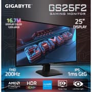 GIGABYTE GS25F2 25" Super Speed IPS Full HD 1ms 200Hz 120% sRGB HDR 10 AMD FreeSync w/ 2x HDMI & 1x DP Interface & Speakers - Black product image