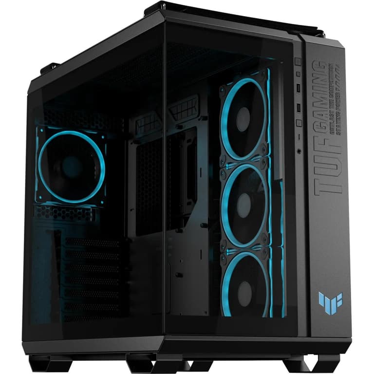 ASUS TUF GT502 Horizon ARGB Dual Chamber Design Independent Cooling Zones for The CPU & GPU w/ Pre-installed 4 ARGB Fans - Black
