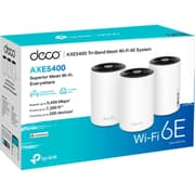 Tp-Link Deco XE75 Pro AXE5400 Tri-Band Mesh Wi-Fi 6E System, Wireless Speeds Up To 5400 Mbps, AI-Driven, 2 2 MU-MIMO, OFDMA, Universal Compatibility, High-Gain Antennas (3-Pack), White product image