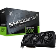 MSI GeForce RTX 5070 SHADOW 3X OC Edition 12GB GDDR7 192-Bit Memory, 2542 MHz Boost Clocks, 6144 CUDA Cores, 28 Gbps Memory Speed, PCI Express Gen 5 product image