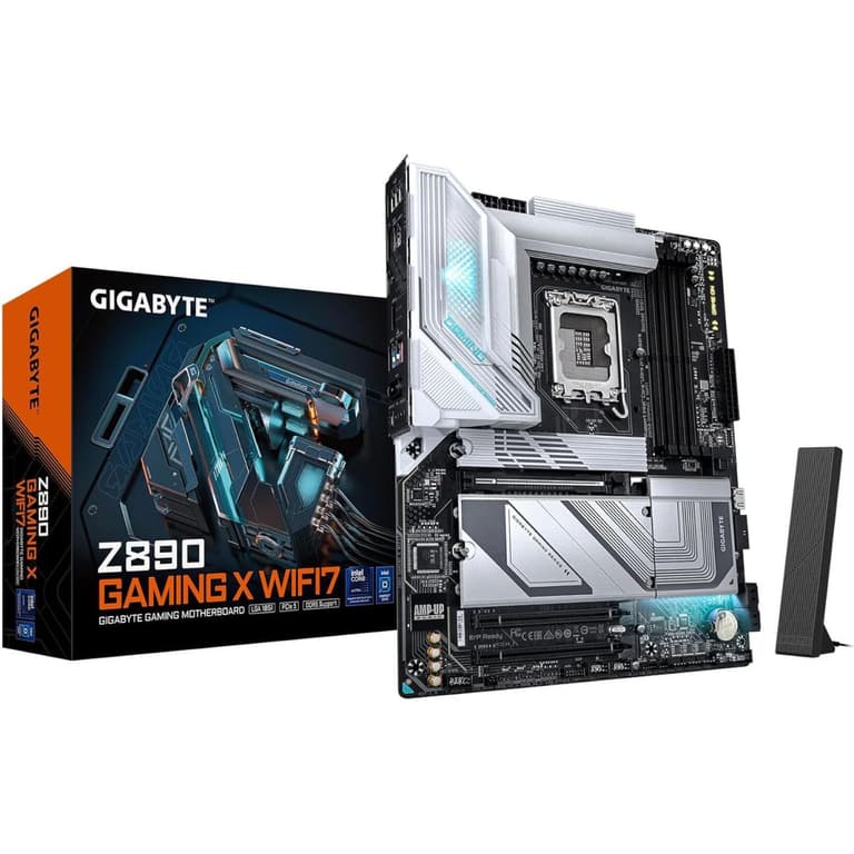 GIGABYTE Z890 Gaming X Wi-Fi 7 ATX Intel Z890 , 4x DDR5 DIMM Slot, Up to 256GB Max Memory, Wi-Fi 7 & BT 5.4, PCIe 5.0 x16, 4x M.2 Slots, Black