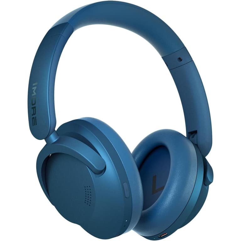 1MORE SonoFlow HC905 Active Noise Cancelling Headphones, Bluetooth Headphones with LDAC for Hi-Res Wireless Audio, 70H Playtime, Clear Calls, Preset EQ Via App - Blue