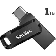 SanDisk 1TB Ultra Dual Drive Go 2-in-1 Flash Drive Type-A & Type-C Connectors, USB 3.2 Gen 1, 150 MB/s Max Read Speed, Swivel Cover with Keyring Hole, For Windows & MAC & Android , Black product image