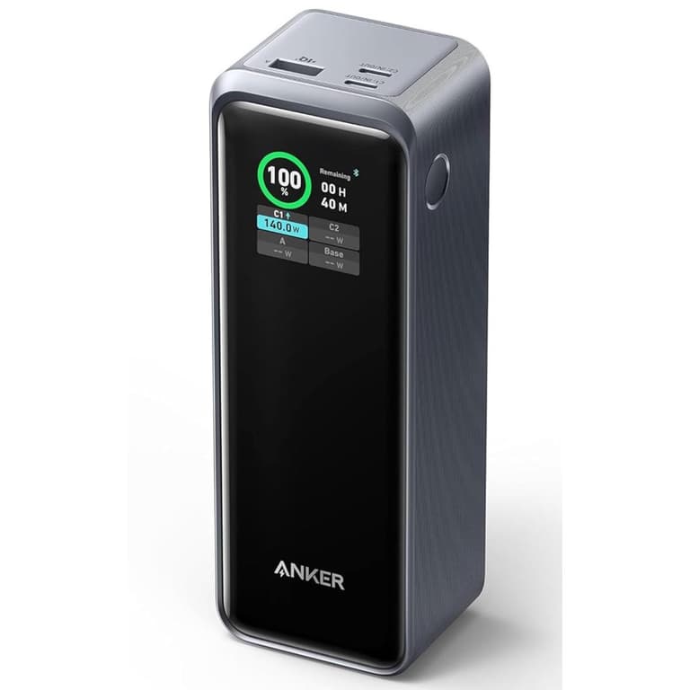 Anker Prime Power Bank, 27,650mAh 3-Port 250W Portable Charger for Travel, TSA-Approved, Smart App, for MacBook Pro/Air, iPhone 16/15/14 Series, Samsung, Laptops - Black