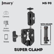 JMARY MS-90 Aluminium Multi-Functional Super Clamp for Camera and Phone - Black product image