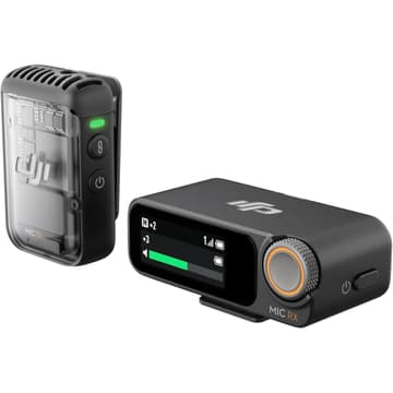 DJI Mic 2 (1 TX + 1 RX), Wireless Microphone with Intelligent Noise Cancelling, 32-bit Float Internal Recording, Optimized Sound, 250m (820 ft.) Range, Microphone for iPhone, Android, Camera, Vlogs