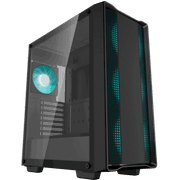DEEPCOOL CC560 V2 Mid-Tower Gaming Case Tempered Glass Pre-Installed 3x 120mm LED Fans Support Up to 163mm Cooler & GPU Up to 370m - Black product image