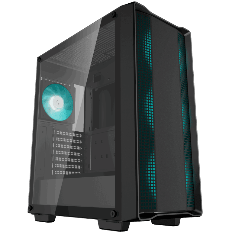 DEEPCOOL CC560 V2 Mid-Tower Gaming Case Tempered Glass Pre-Installed 3x 120mm LED Fans Support Up to 163mm Cooler & GPU Up to 370m - Black