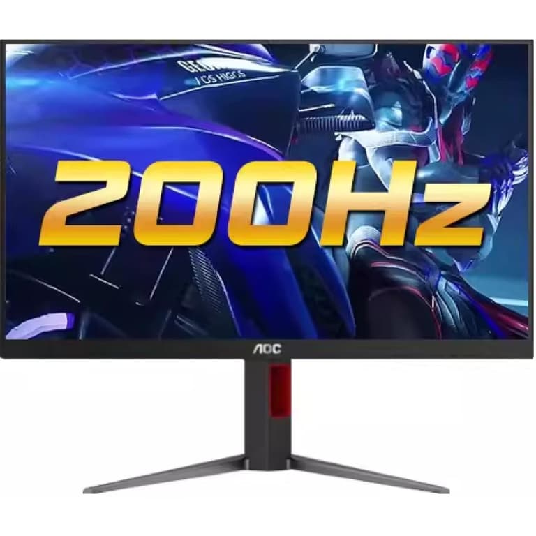 AOC 24G4H 24" Fast IPS Full HD 200Hz 0.3ms 126% sRGB HDR 10 Adaptive-Sync w/ HDMI & DP Interface & Adjustable Stand - Black & Red