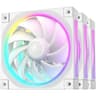 DeepCool FL12 120mm Case Fans, 2150 RPM Fan Speed, 55 CFM Fan Airflow, Fluid Dynamic Bearing Type, 4-Pin PWM Fan Connector, Addressable RGB LED, Pack of 3, White product thumbnail 1