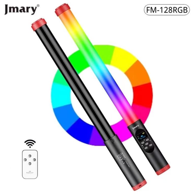 Jmary FM-128 RGB Led Light Waterproof Lighting Bar with OLED Display Indicator
