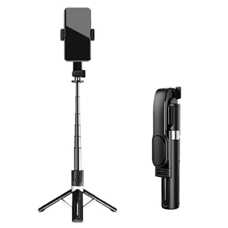 Jmary KT-219 6 Sections Extendable Selfie Stick Tripod Stand with Remote Control - Black