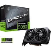 MSI GeForce RTX 5060 SHADOW 2X OC 8GB GDDR7 128-Bit Memory, 2527 MHz Boost Clock, 28 Gbps Memory Speed, 3840 CUDA Cores, PCI Express Gen 5 x16 product image