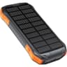 Promate Solar Power Bank, Portable 10000mAh Battery Charger with IP65 Water Resistant, 10W Qi Charger, 20W USB-C Power Delivery, QC 3.0 Port, 5V/2A USB Port and 300lm LED Light - Black product thumbnail 1