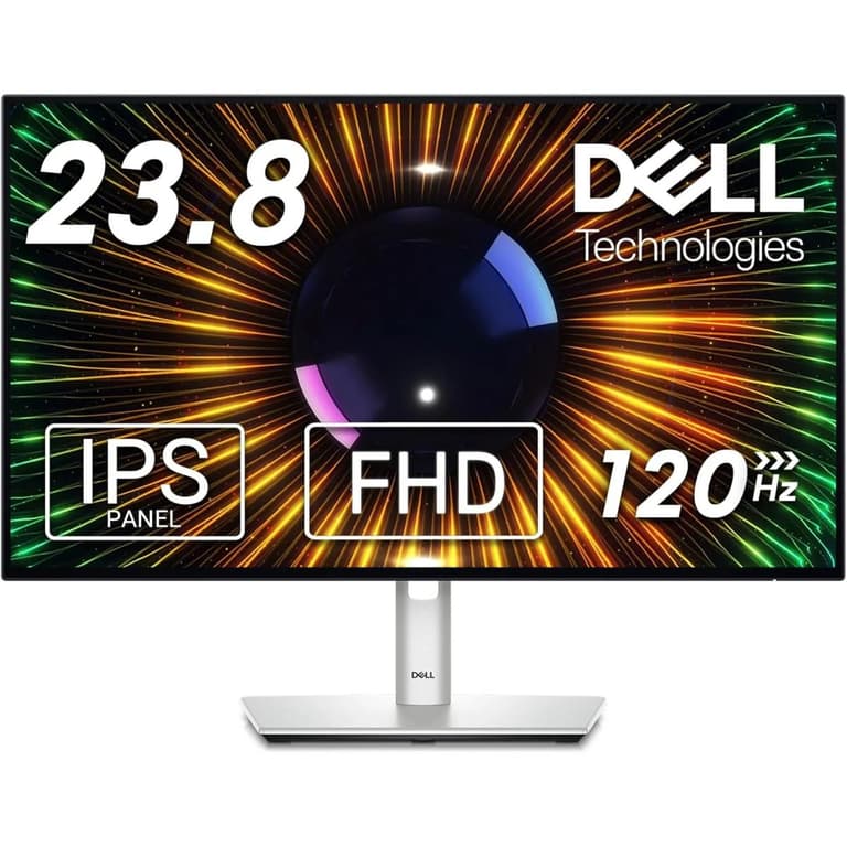 Dell UltraSharp U2424H 24" IPS Full HD 120Hz w/ Brilliant Colors , Auto Brightness & Color Temperature Adjustmemt w/ USB C - Silver