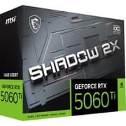 MSI GeForce RTX 5060 Ti 16G SHADOW 2X OC PLUS 16GB GDDR7 128-Bit Memory, 2602 MHz Boost Clock, 28 Gbps Memory Speed, 4608 CUDA Cores, PCI Express Gen 5 product image