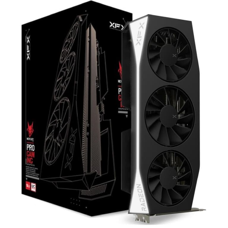 XFX Mercury AMD Radeon RX 9060 XT OC Triple Fan Gaming Edition 16GB GDDR6 128-Bit Memory, 3320 MHz Boost Clock, 2048 Stream Processors, 20 Gbps Memory Clock, PCI-E 5.0 , Black
