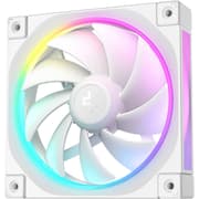DeepCool FL12 120mm Case Fans, 2150 RPM Fan Speed, 55 CFM Fan Airflow, Fluid Dynamic Bearing Type, 4-Pin PWM Fan Connector, Addressable RGB LED, Single Pack, White product image