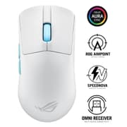 Asus P713 ROG Harpe Ace Aim Lab Edition Wireless Gaming Mouse, 88 Hour Battery Life, Speednova Technology, 36000 DPI Sensor, 70M Click Durability, 1000hz Rolling Rate, White product image