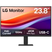 LG 24U421A 24" 1500R Curved Full HD 100Hz HDR10, 3-Side Borderless, LG Switch App, HDMI, USB Type-C 15W PD, Tilt Slim Stand, Black product image